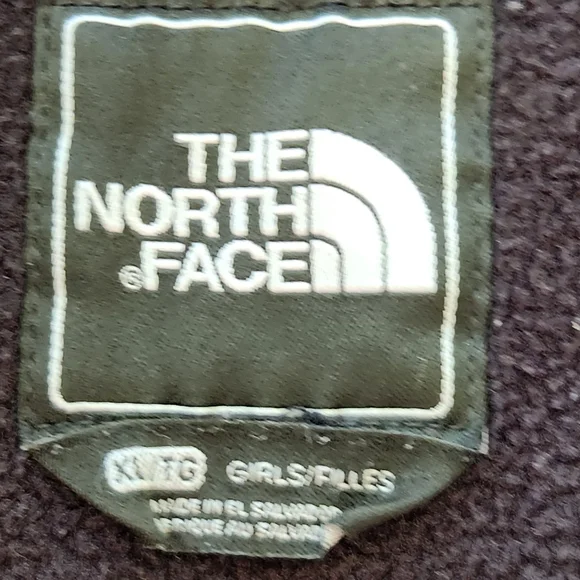 THE NORTH FACE Girls Jacket XL Black Fleece Softshell Full Zip Denali - Picture 3 of 13